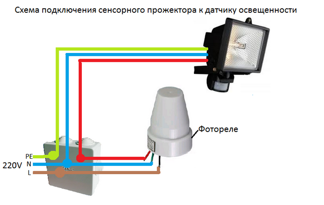 Схема подключения фотореле