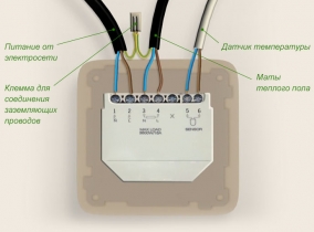 Схема подключения терморегулятора пленочного теплого пола