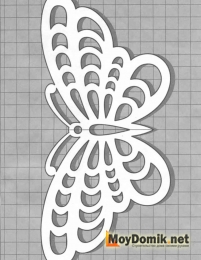Эскиз наличников на окна - бабочка