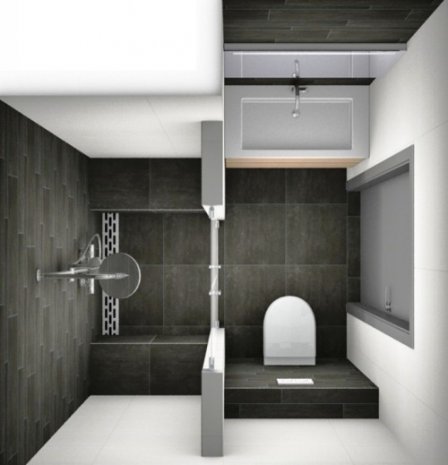 Планировка ванной комнаты совмещенной с туалетом - 35 проектов с описанием