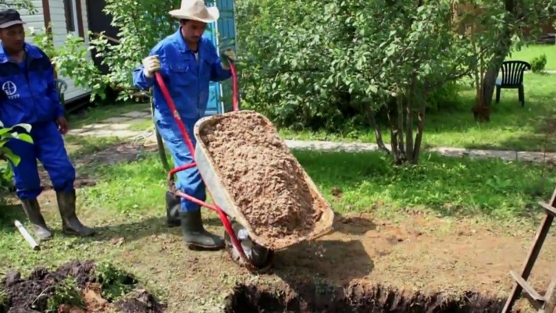 Создание песчаной подушки