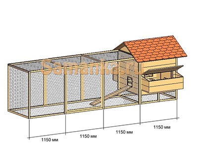 Курятник с территорией выгула