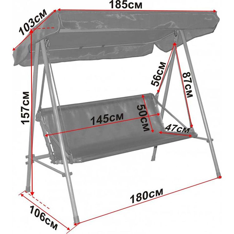 Размеры садовых качелей для изготовления своими руками