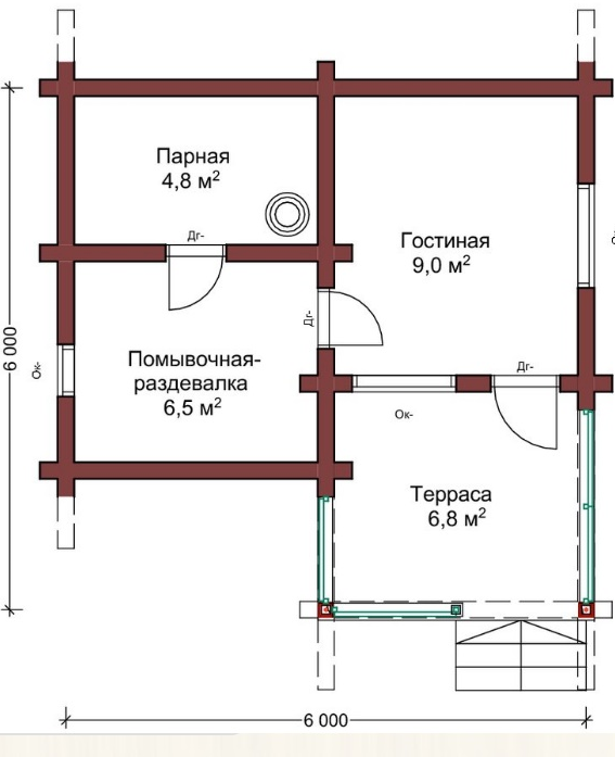 Баня на винтовых сваях