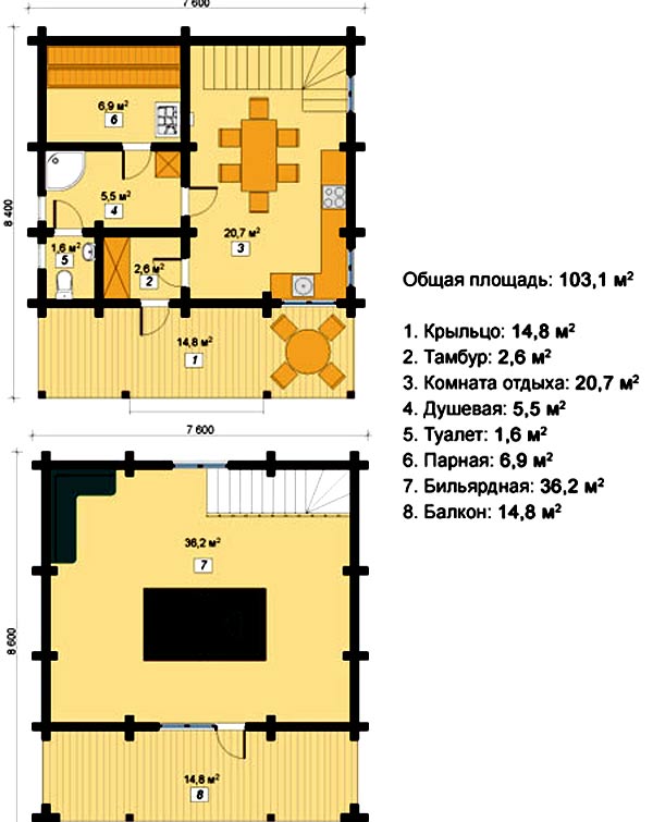 баня  с мансардой 