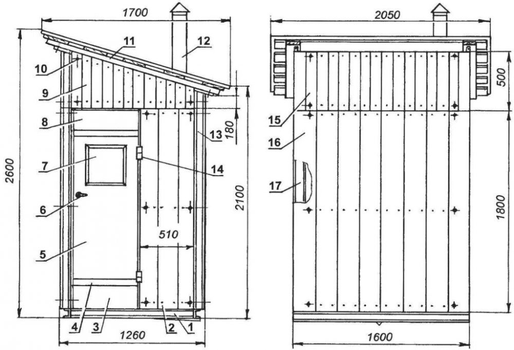 Как сделать дачный туалет своими руками чертежи