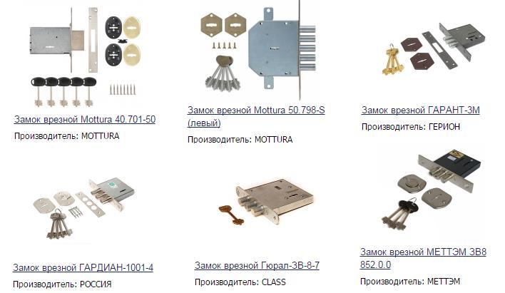 Врезные сувальдные замки от современных производителей