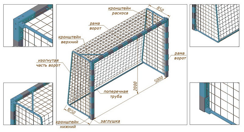 Футбольные ворота из ПВХ-труб своими руками