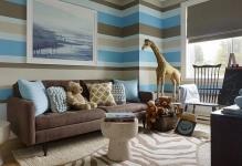 Chocolate-Brown-and-Blue-Living-Room-Ideas-with-Large-Wall-Painting-Ideas