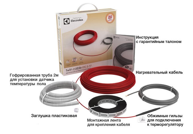 Кабельный теплый пол Electrolux Twin Cable