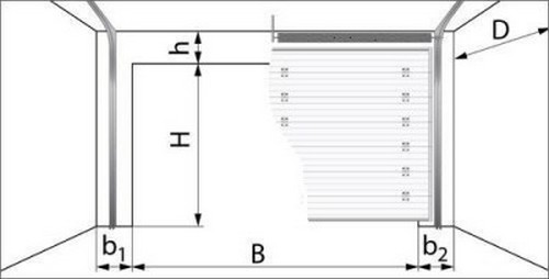 Принцип измерения размеров рулонных ворот
