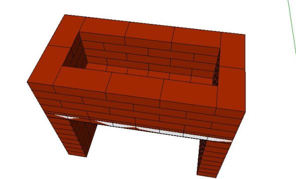 Готовый бюджетный кирпичный мангал