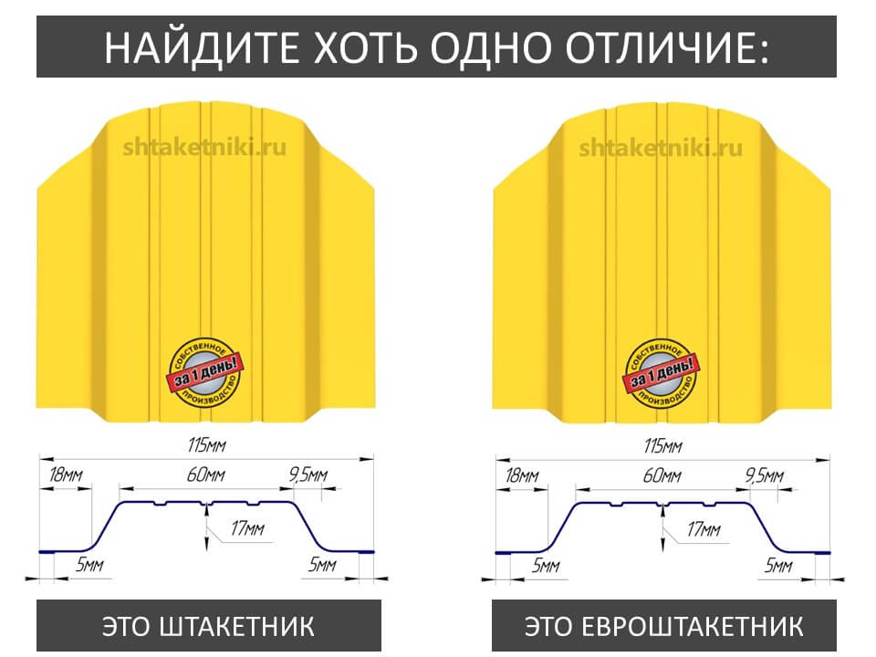 Штакетник или евроштакетник - разницы нет