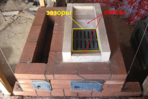 Ставим колосник для кирпичной печи для бани
