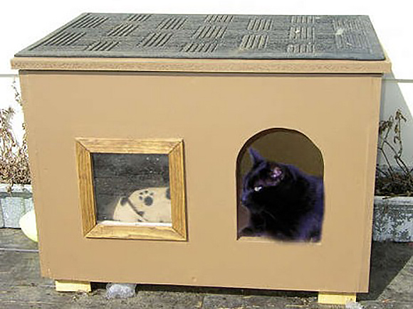 Как сделать зимний дом для кошки