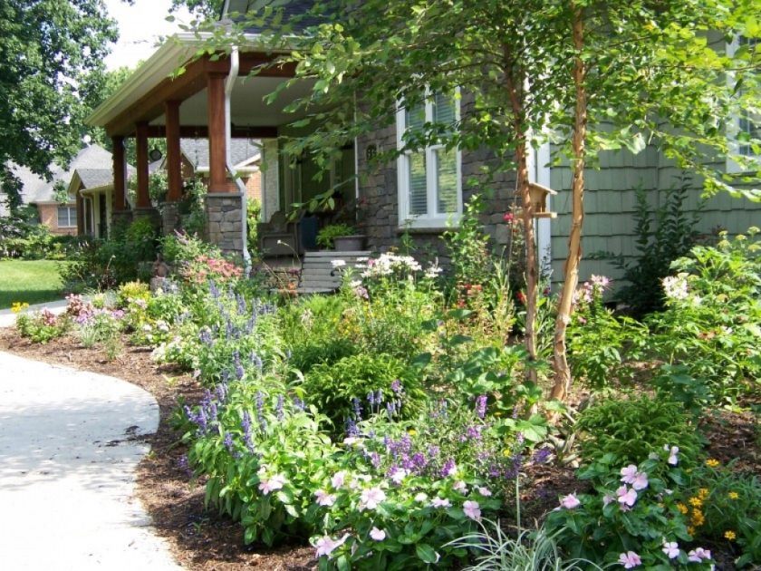 Flower beds at the cottage