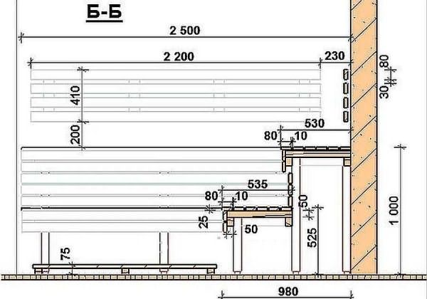 Это планировка суховоздушной парилки. Габариты полков тоже под 