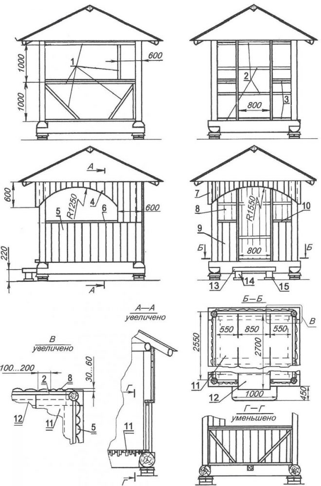 Чертеж беседки2