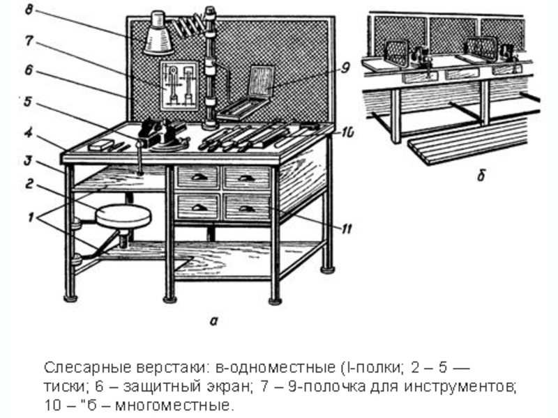 Чертеж верстака слесарного - можно сделать самому