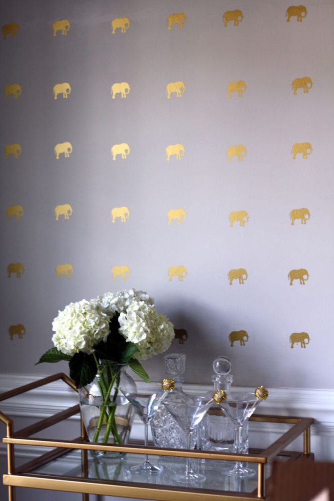 elephant-purple-and-gold-wallpaper-design-ideas-home-wainscoting-cute-wallpaper-animal-print-wallpaper-diy-bar-cart-how-to-make-inspiration-perfume-bottles-decor-gold-shop-room-ideas