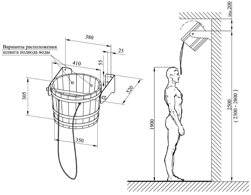 Обливное ведро для бани