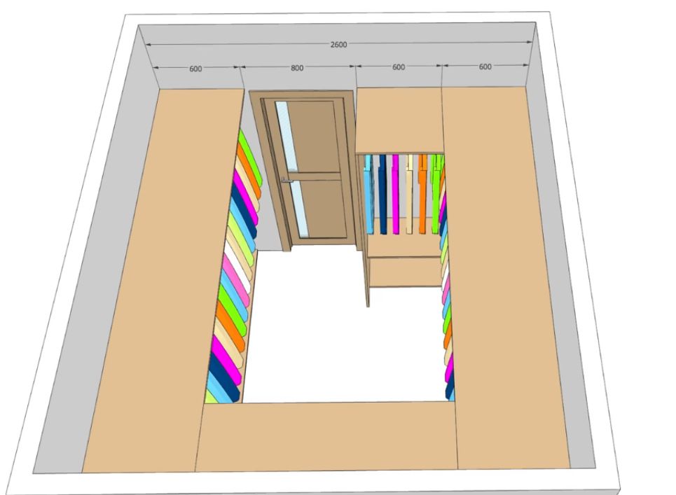 Гардеробная комната - планировка с размерами, варианты компоновки и как обустроить своими руками