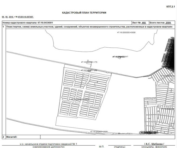 схема земельного участка на кадастровом плане территории образец