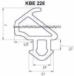 форма уплотнителя kbe-228