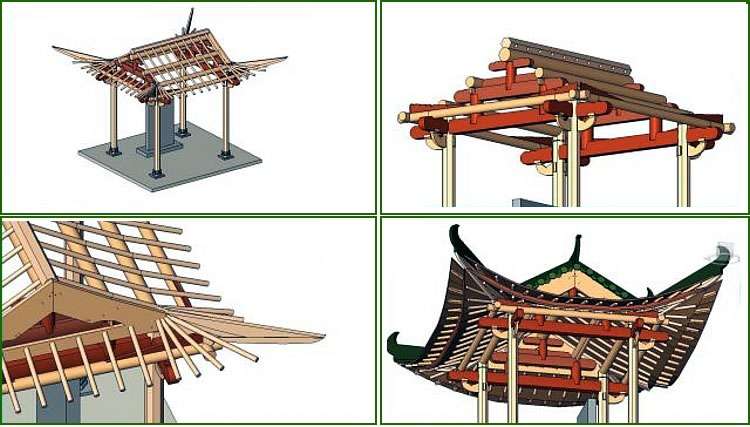 Конструкция китайской кровли