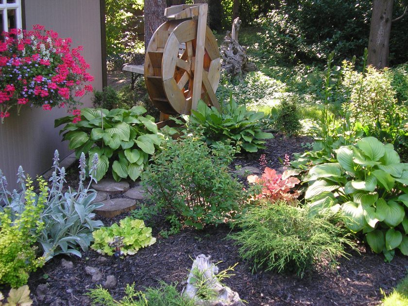 Flower beds at the cottage