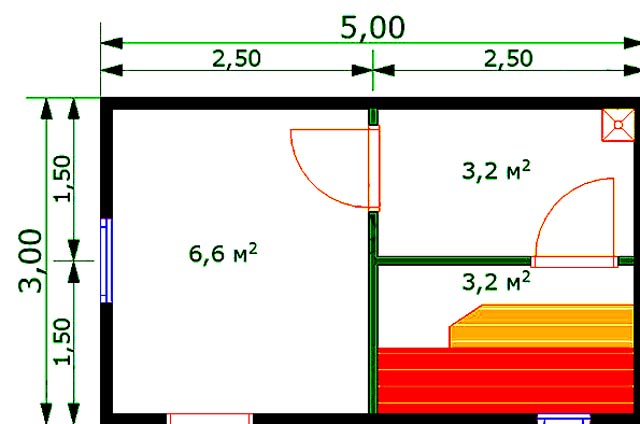 планировка бани  