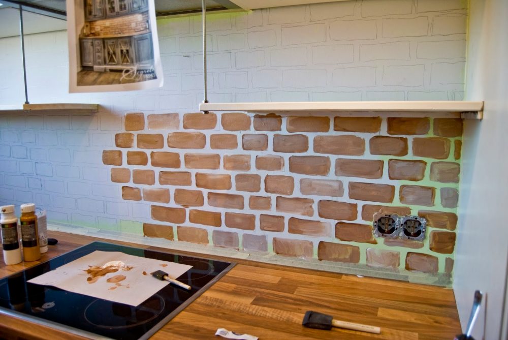 painted-faux-brick-backsplash-pudel-design-featured-on-remodelaholic