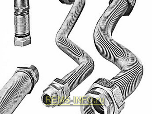 Гибкие гофрированные трубы.