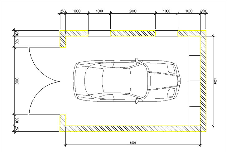 План гаража