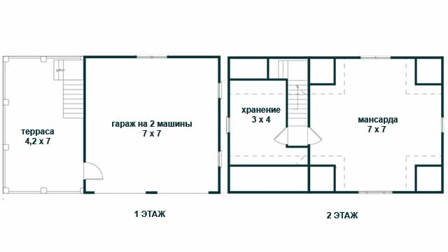 План первого и второго этажей