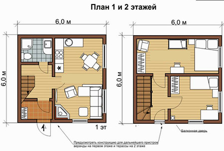 дом из бруса 6x6