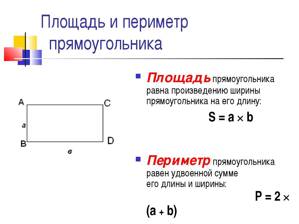 Площадь прямоугольника