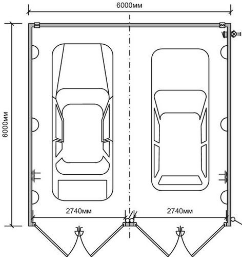 чертеж гаража