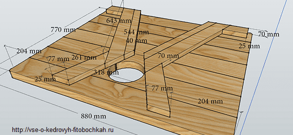 верхняя часть конструкции фитобочки своими руками