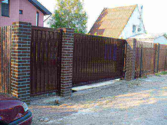схема установки закладных для распашных ворот забор с кирпичными столбами
