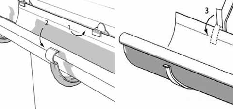 монтаж желоба