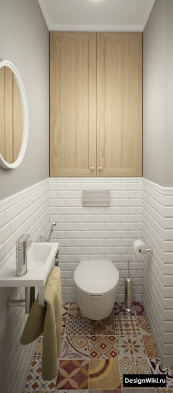 Дизайн маленького туалета в скандинавском стиле