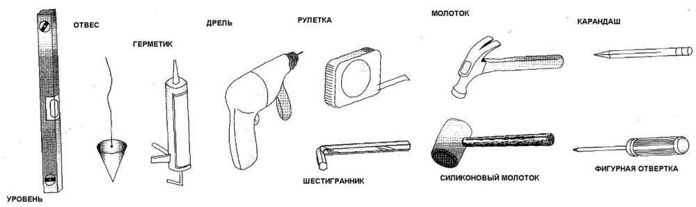 Инструменты и расходники для самостоятельной установки джакузи