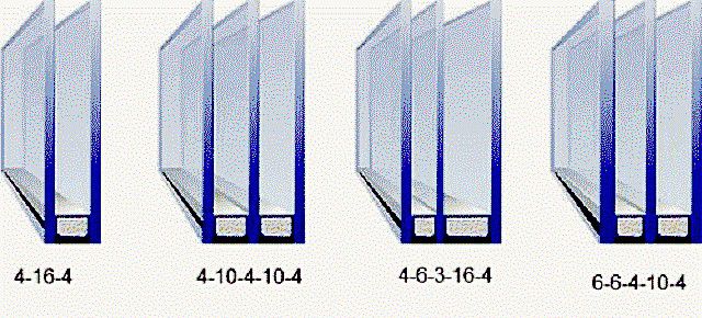 Несколько примеров стеклопакетов