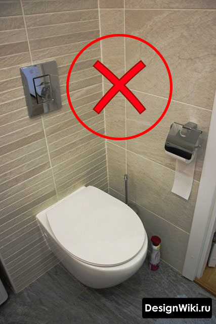 Ошибка при укладке плитки в туалете #интерьерквартиры #дизайнинтерьера