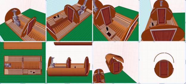 Проект бани-бочки