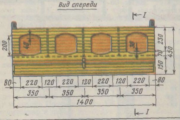 Схема гнезд с размерами