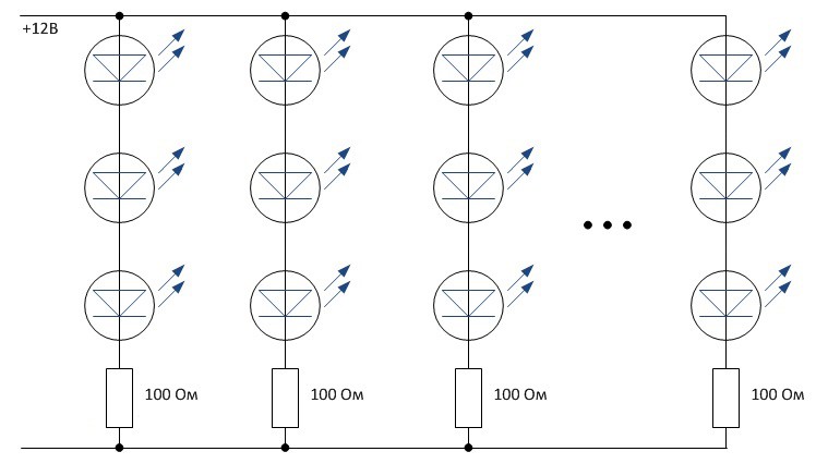 Схема светодиодной ленты