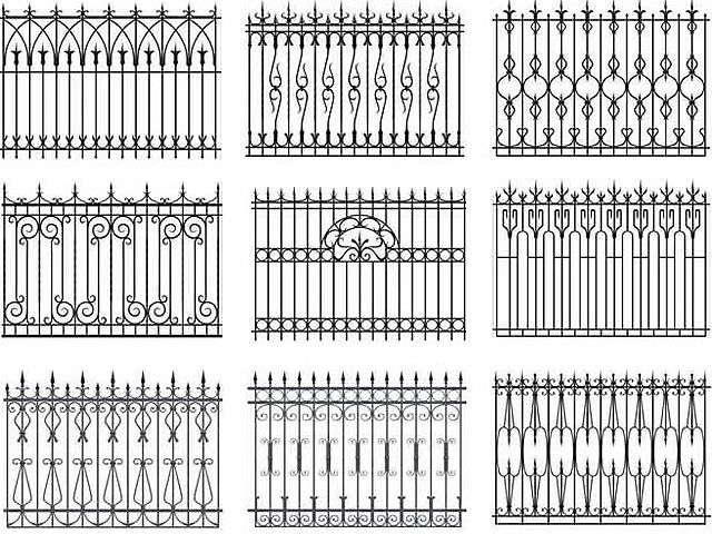 Эскизы кованых заборов