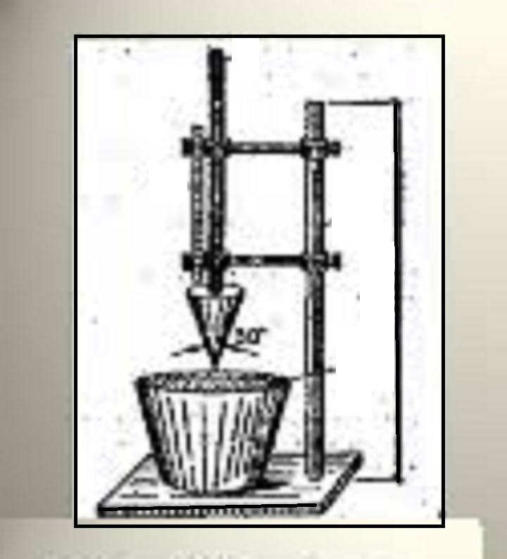 Конус на штативе для измерения подвижности раствора